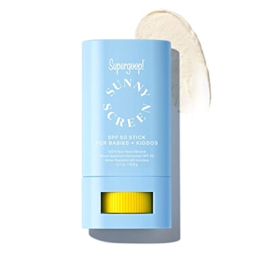 Supergoop! Sunnyscreen 100% Mineral Stick SPF 50, 0.7 oz - Face & Body Sunscreen for Babies & Kids -...