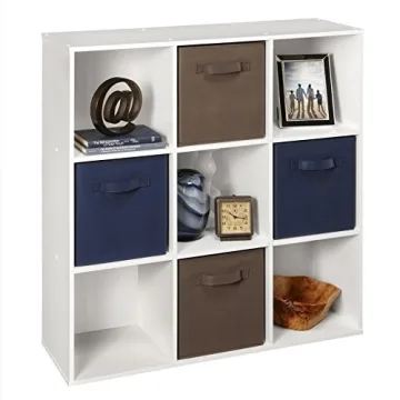 ClosetMaid 9 Cube Wood Organizer Stylish Stackable Storage