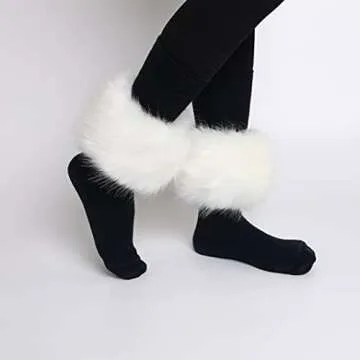 Dikoaina Faux Fur Wrist Cuffs - Stylish Winter Warmers