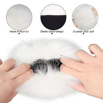 Dikoaina Faux Fur Wrist Cuffs - Stylish Winter Warmers