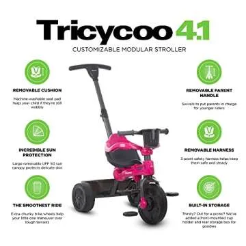 Joovy Tricycoo 4.1 Kids Tricycle with 4 Stages and Safety Features
