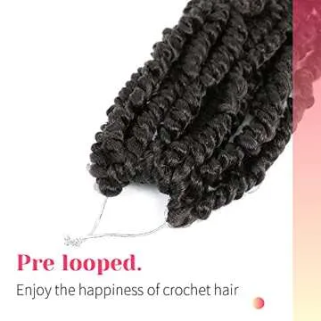 BOHOBABE Pre-twisted Passion Twist Crochet Hair 8 Packs