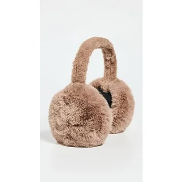 Oversized Faux Fur Earmuffs for Women - Stylish Warmth in Taupe