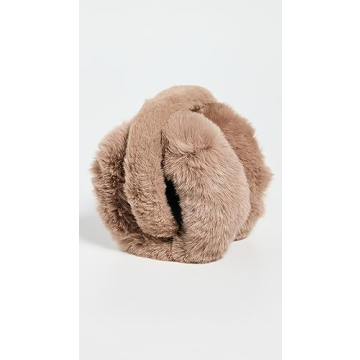 Oversized Faux Fur Earmuffs for Women - Stylish Warmth in Taupe