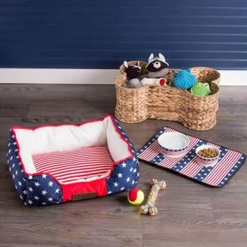 Bone Dry Bone Shape Hyacinth Toy Basket for Stylish Storage