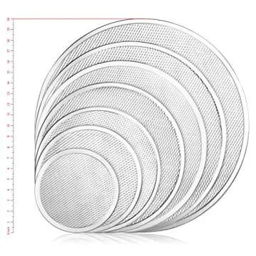 New Star Foodservice 50950 Restaurant-Grade Aluminum Pizza Baking Screen, Seamless, 12-Inch, Pack of 6