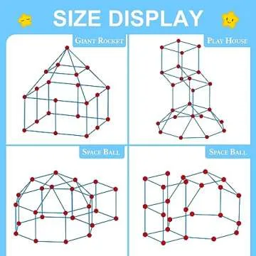 SpringFlower Fort Building Kit for Kids,STEM Construction Toys, Educational Gift for 3 4 5 6 7 8 9 10 11 12 Years Old Boys and Girls,Ultimate Creative Set for Indoor & Outdoors Activity,100 Pcs