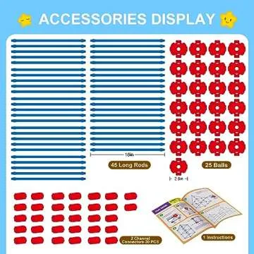 SpringFlower Fort Building Kit for Kids,STEM Construction Toys, Educational Gift for 3 4 5 6 7 8 9 10 11 12 Years Old Boys and Girls,Ultimate Creative Set for Indoor & Outdoors Activity,100 Pcs