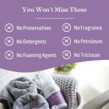 Earth Mama Calming Lavender Baby Wash Liquid Foaming Hand Soap, Organic All-Purpose Lavender Body Wash for Sensitive Skin, Castile Soap with Coconut Oil, Shea Butter, Calendula, & Aloe, 5.3 Fl Oz