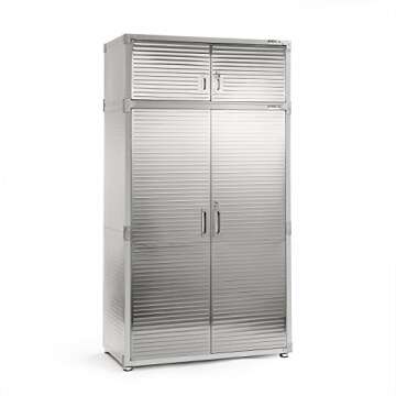 Seville Classics UltraHD Heavy Duty Mega Solid Steel Metal Storage Cabinet for Garage and Office, 48...