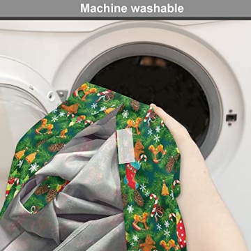 Ambesonne Christmas Dog Crate Cover for Medium Large Dogs