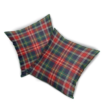 Christmas Plaid Pillow Covers Set of 2 Decorative Cushions