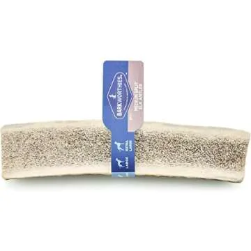 Barkworthies Premium Split Elk Antler Chew for Aggressive Chewers, Naturally Shed