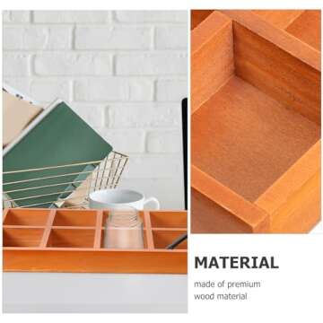 TEHAUX Wooden Storage Tray for Elegant Organization Solutions