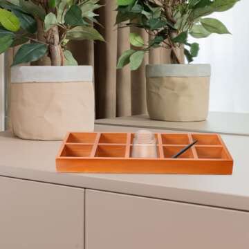 TEHAUX Wooden Storage Tray for Elegant Organization Solutions