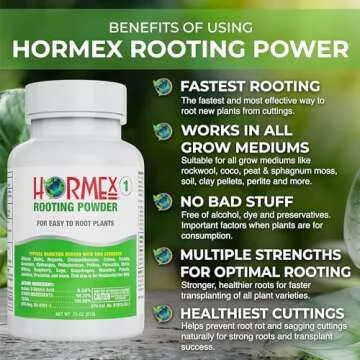 Hormex Rooting Powder #1 - For Houseplants, Herbs & Succulents