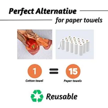 Folkulture Kitchen Towels and Dishcloth Set, Tea Towels with Hanging Loop, 20" X 26" Boho Dish Towels, 100% Cotton Modern Dish Cloth, Flour Sack Hand Towel for Home Décor, Set of 3, Desert