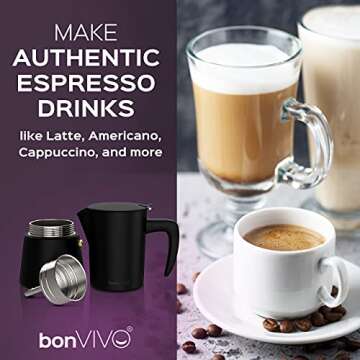 bonVIVO Intenca Stovetop Espresso Maker for Perfect Coffee