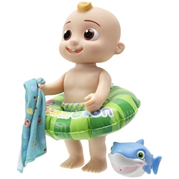 CoComelon Splish Splash JJ Doll with Shark Bath Squirter