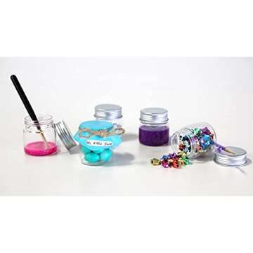 Juvale Mini Glass Jars with Lids, Small Mason Jars for DIY Crafts, Spices, Jams, Jellies - 1.7 oz - 5 Pack