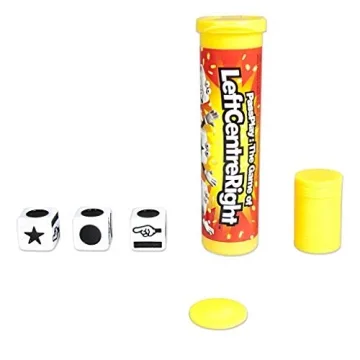 Left Center Right Dice Game Fun for All Ages Tube/Tin
