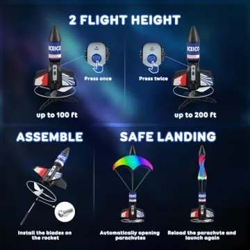 Rocket Launcher Toy for Kids - 200ft Flight High Fun