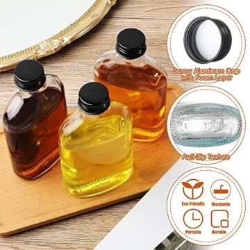 Patelai Mini Glass Bottles 16 Pcs for DIY Gifts and Beverages