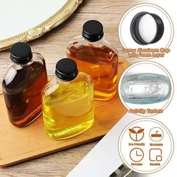 Patelai Mini Glass Bottles 16 Pcs for DIY Gifts and Beverages