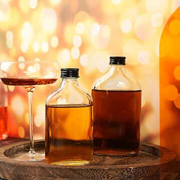 Patelai Mini Glass Bottles 16 Pcs for DIY Gifts and Beverages