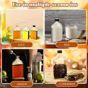 Patelai Mini Glass Bottles 16 Pcs for DIY Gifts and Beverages