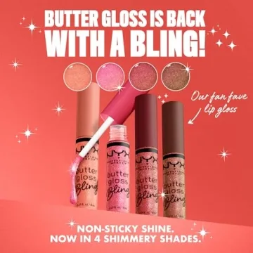 NYX Butter Gloss Bling Lip Gloss - Vegan & Non-Sticky Shine