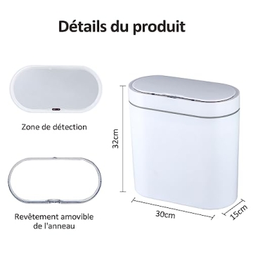 ELPHECO 2.5 Gallon / 9.5 Liter Waste Bin New