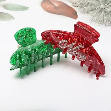 3Pcs Christmas Hair Claw Clips for Women Girls