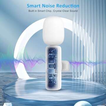 MAYBESTA Professional Wireless Lavalier Microphone for iPhone, iPad, Android - Bluetooth Lapel Mic for Video Recording - Mini Phone Microphone for Tiktok YouTube Interview Podcast Vlog