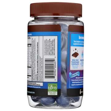 Good Day Dark Chocolate Melatonin for Adults [ 80 Count ] - Fair Trade Non-GMO Dark Milk Chocolate w...