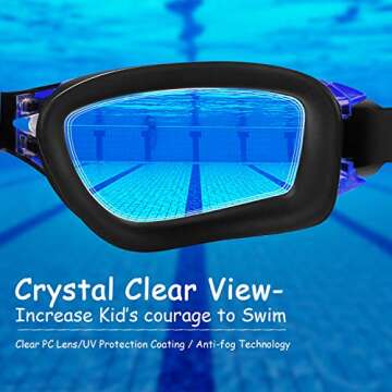COOLOO Kids Swim Goggles, 2 Packs Swimming Goggles for Kids Girls Boys and Child Age 4-16