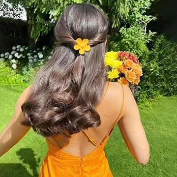 Vibrant Palksky Flower Hair Clips, 10 Pack for All Ages