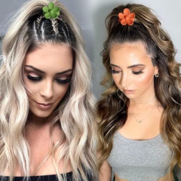 Vibrant Palksky Flower Hair Clips, 10 Pack for All Ages