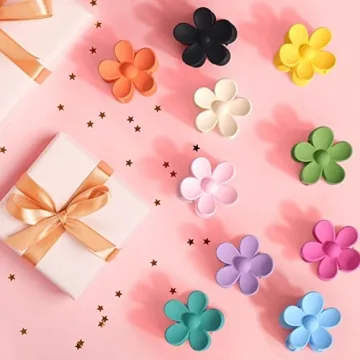 Vibrant Palksky Flower Hair Clips, 10 Pack for All Ages