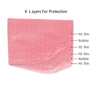 Pink Bubble Pouch Slider Zip 5PCS Travel Organizers