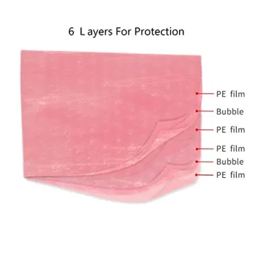 Pink Bubble Pouch Slider Zip 5PCS Travel Organizers