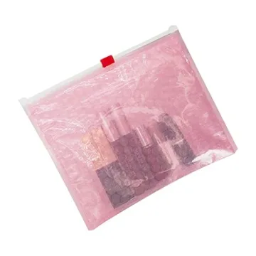 Pink Bubble Pouch Slider Zip 5PCS Travel Organizers