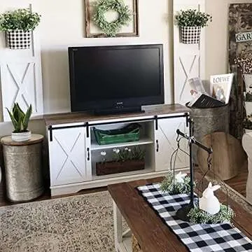 oneinmil Rustic End Table with Storage Bins Farmhouse Furniture Galvanized Metal Stool Ottoman Seat with Round Wood Lid Set of 2