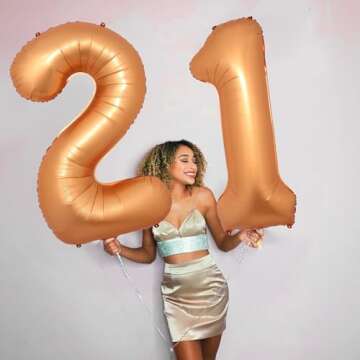Large Foil Number 4 Balloons - 40 Inch Orange Birthday Decor