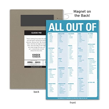 Knock Knock Grocery List Notepad - Stay Organized Easily