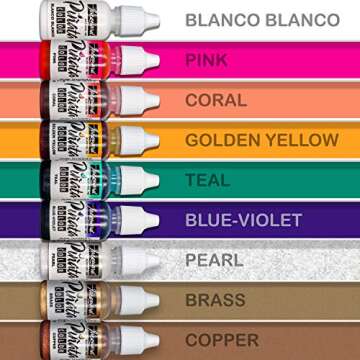 Jacquard Pinata Alcohol Ink Exciter Pack - Made in USA - Overtones with 9 Colors - 1/2 Ounce Bottles - Bundled with Moshify Blending Pen