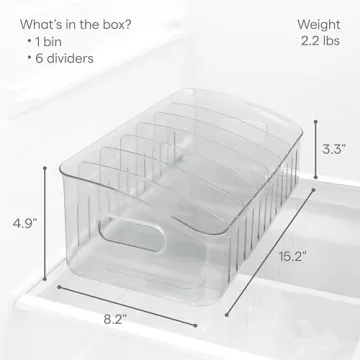 YouCopia FreezeUp Freezer Bin with Adjustable Dividers