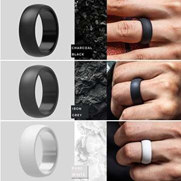 Durable Silicone Wedding Rings for Active Men