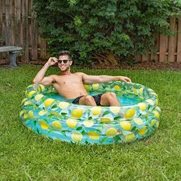 Poolcandy Sunning Pool for Kids & Adults - Lemon Print