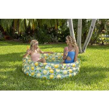 Poolcandy Sunning Pool for Kids & Adults - Lemon Print